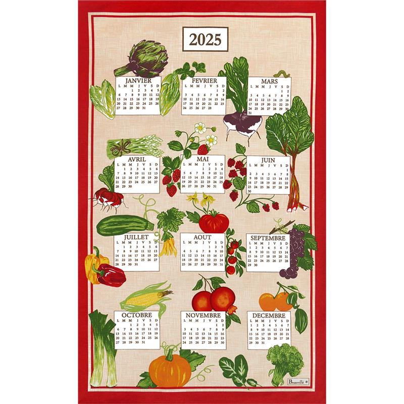 Calendar Tea Towels by Beauville France