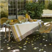 Bastide ivory coated tablecloth