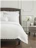 Pettine embroidered White Cotton Bed Linens by Sferra