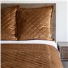 Velvet Quilted Coverlet and 2 Euro Shams