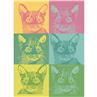 Cha cha pops or Chien pops French Tea towel by Garnier Thiebaut