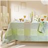 Mille Parfums verde Coated cotton Tablecloth by Garnier Thiebaut