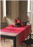 Fleurs de Kyoto cherry red Coated Table Linens  by Le Jacquard Francais