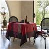 Hacienda red coated cotton Table linens by Le Jacquard Francais