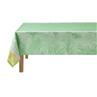 Sinharaja green 69 inches wide Table linens by Le Jacquard Francais