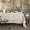 Voliere beige Linen Table Linens by Le Jacquard Francais