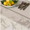 Voliere beige Linen Table Linens by Le Jacquard Francais