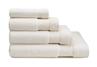 Caresse White or Ivory bath towels by Le Jacquard Francais