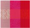 Fleurs de Kyoto cherry red Coated Table Linens  by Le Jacquard Francais