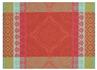 Bastide red pepper coated Placemat and Napkins by Le Jacquard Francais