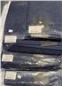 Navy Robe Medium Hooded with matching Hand/Guest towels by Le Jacquard Francais